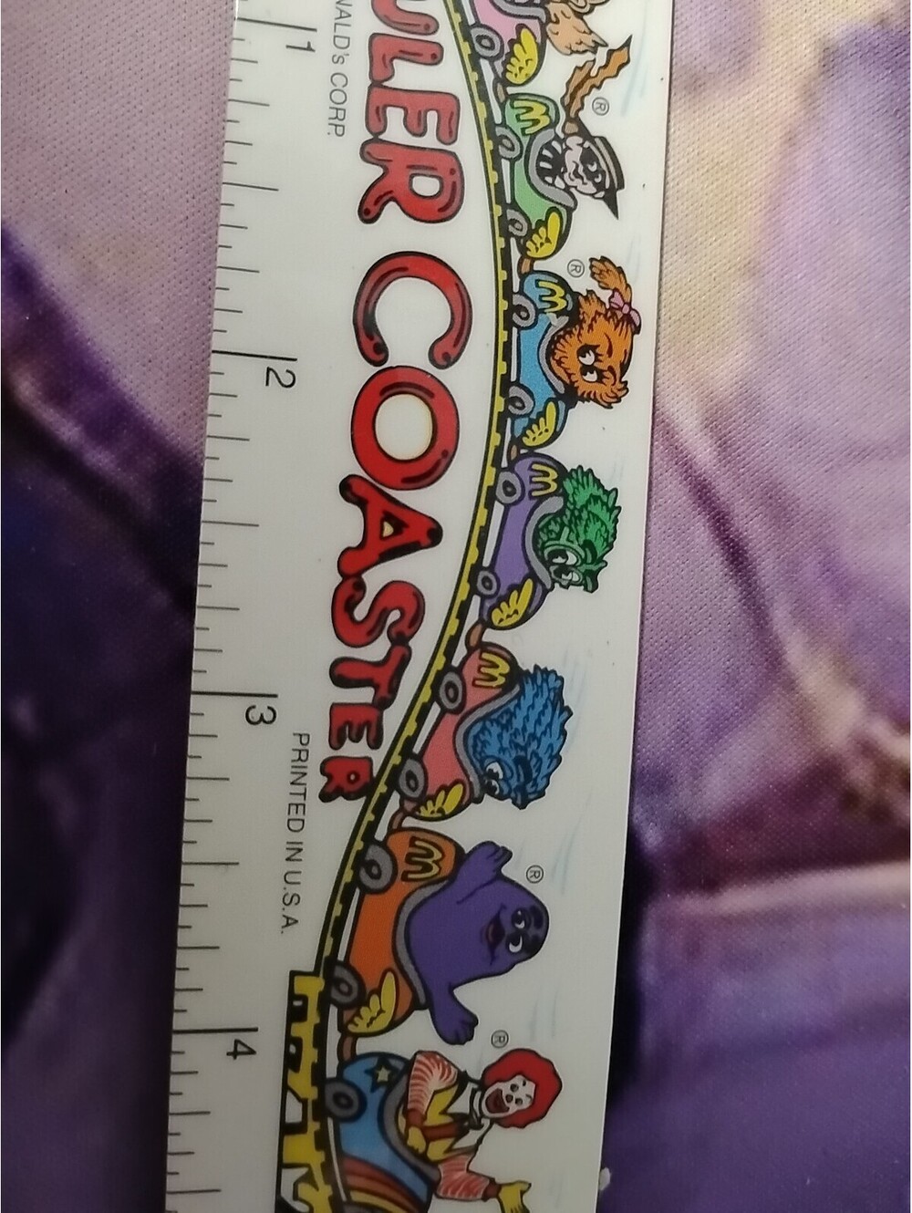 1992 McDonald's Ruler Coaster Ruler 6" - Picture 3 of 9